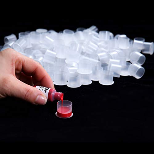 DOWEI 500XL Extra Large Tattoo Ink Cups 20mm Plastic Pigment Caps 500pcs