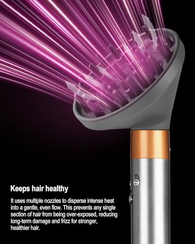Gray Diffuser Attachment for Dyson Airwrap HS01 HS05 i.d. - Hair Dryer Conversion