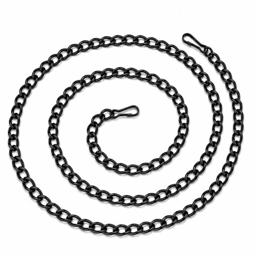 30-Inch Black Metal Chain with Safety Hooks for Hanging