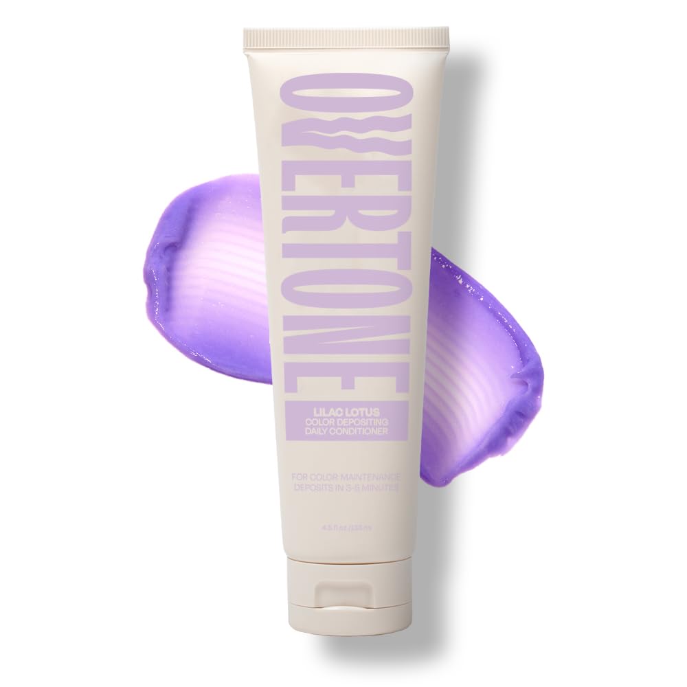 Overtone Daily Color Depositing Conditioner - Pastel Silver | 4.5oz Vegan Formula with Shea Butter & Coconut Oil for Color Refreshment
