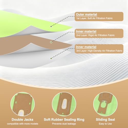 9 Pack Oreck Type CC Vacuum Bags for XL Upright Cleaners