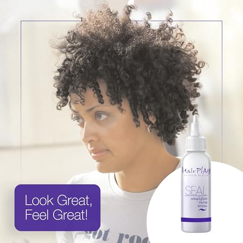 Hair Play Seal Hair Serum for Frizz & Damage - Lightweight Heat Protectant Oil, 2oz