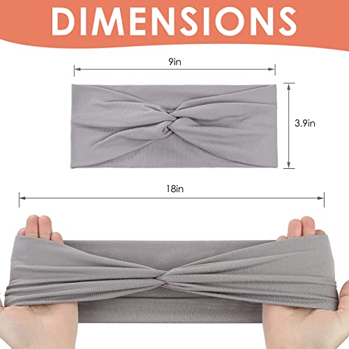 Panleding 12 Pcs Dark Serial Elastic Sports Headbands for Women, Absorbing Sweat
