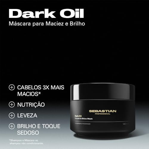 Sebastian Professional Dark Oil Lightweight Hair Mask 4.9 fl oz - Nourishing & Shine-Enhancing