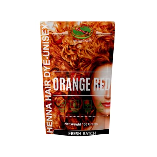 The Henna Guys Natural Red & Orange Henna Hair and Beard Dye - 100g