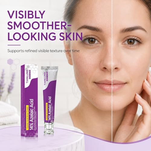 Azelaic Acid Face Cream 14% - 2PCS, 1 Oz Each for Uneven Skin
