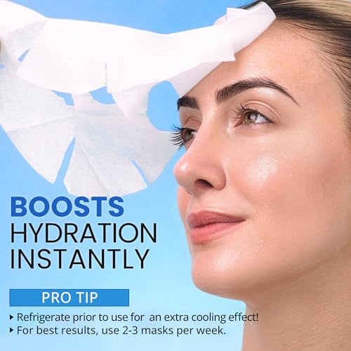 Ebanel 10-Pack Collagen Face Mask Sheet - Hydrating & Anti-Aging