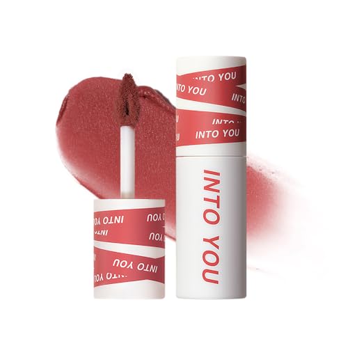 INTO YOU EM12 Velvet Matte Lip & Cheek Stain - Lightweight Lip Mud, Long-Lasting Pink Lipstick & Multi-Use
