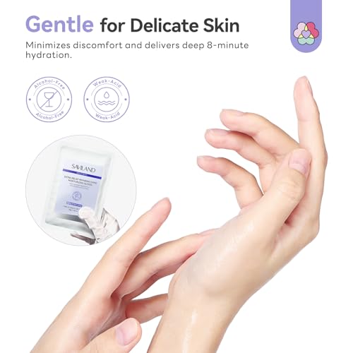 SAVILAND Hand Mask with Shea Butter & Aloe for Dry Cracked Hands