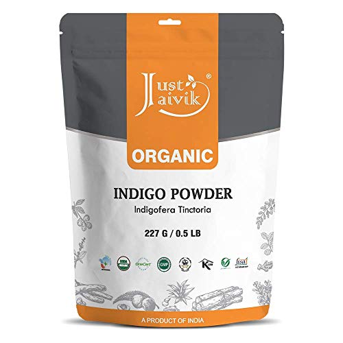 Organic Henna and Indigo Powder by Just Jaivik - 227g