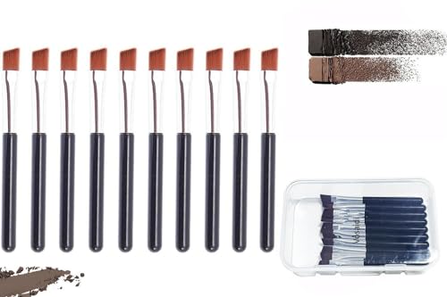 Vôsaidi Angled Brow Brush for Powder, Gel, Cream & Wax - Pro Quality Makeup Tool