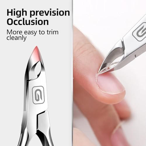 Gubonwer Cuticle Trimmer Set - Sharp 3/4 Jaw Nippers & Pushers