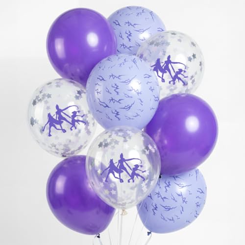 Kpop Party Balloons Set - 24 Iridescent Purple Latex Balloons