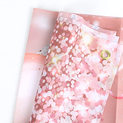 Happy 21st Birthday Banner Backdrop - Rose Gold 4x6ft Party Decor