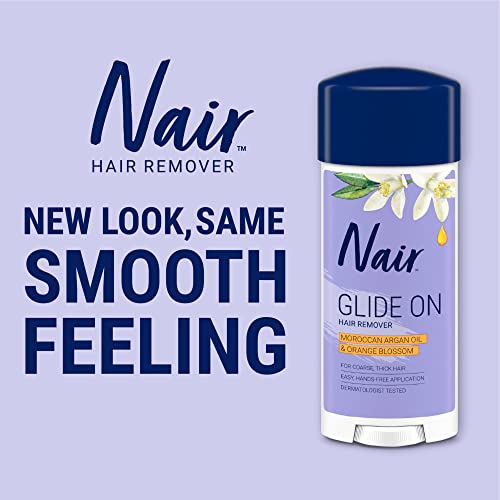 Nair Glide On Hair Removal Cream 3.3 Oz Stick (Pack of 2) - Smooth Skin