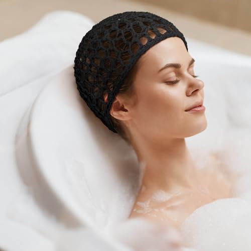 Geyoga 12 Pcs Reusable Black Mesh Hair Nets for Sleeping & Hair Styling
