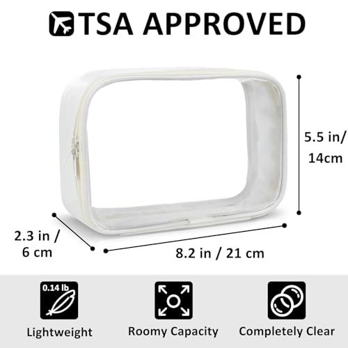Moyad TSA Approved Clear Toiletry Bag - Quart Size Travel Liquids Pouch