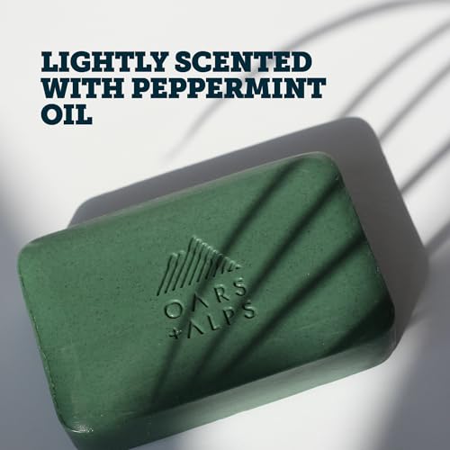 Oars + Alps Men's Exfoliating Bar Soap - Peppermint, 1 Pack