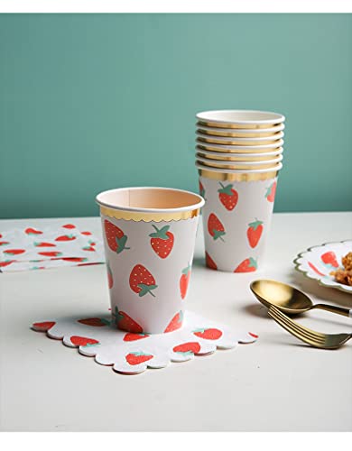 Strawberry Plates - 40-Count 7-Inch Paper Party Supplies
