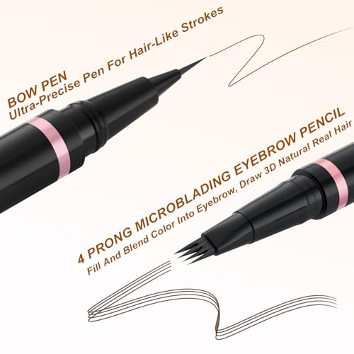 LAVONE Waterproof Eyebrow Pen Kit - 4-in-1 Brow Makeup Set