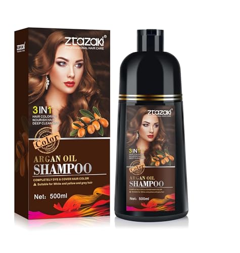 Callmynm Dark Brown 3-in-1 Herbal Hair Dye Shampoo for Youthful, Nourished Hair