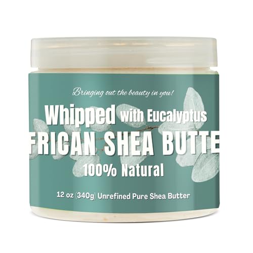 RA COSMETICS Eucalyptus Whipped Shea Butter 12oz - Moisturizing & Nourishing