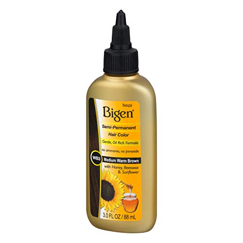 Bigen Semi-Permanent Hair Color Medium Warm Brown 3 Fl Oz - Long-Lasting Gray Coverage