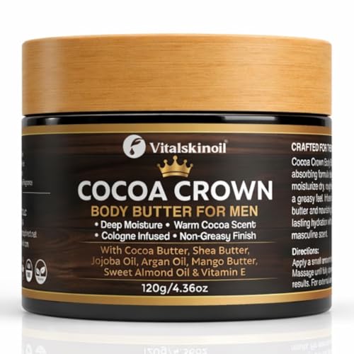 Cocoa Crown Cologne-Infused Body Butter for Men - Shea & Cocoa Moisturizer