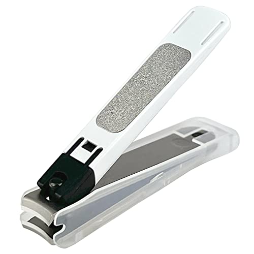 KAI Nail Clippers Type 001S - Stainless Steel Fingernail & Toenail Clipper with Catcher & File - Made in Japan
