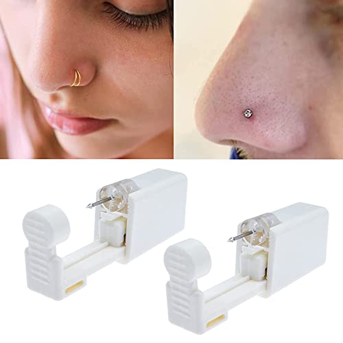 Nose Piercing Kit - 4 Pack Self-Piercing Gun with Hypoallergenic Studs