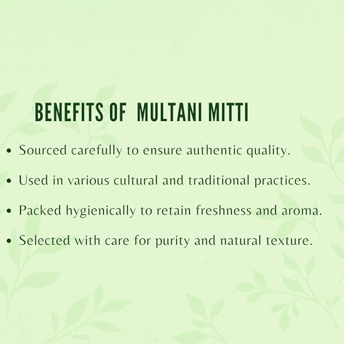 AYURVEDASHREE Fuller's Earth Clay 3.53oz | Natural Multani Mitti Face Mask Powder