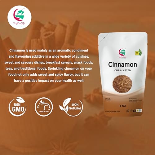 Yogi's Gift Crushed Cinnamon Bark - 4 oz Premium Spice for Tea & Cooking