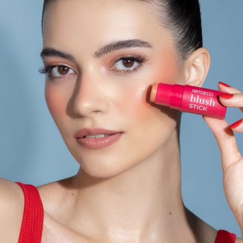 ARTDECO Blush Stick Peach Babe - Buildable Cream Blush for Natural Finish