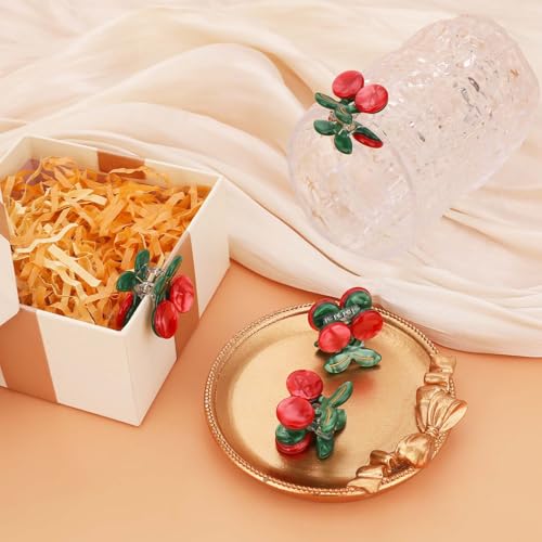 Cherry Hair Claw Clips - 4 Pcs Cute Non-Slip Hair Accessories
