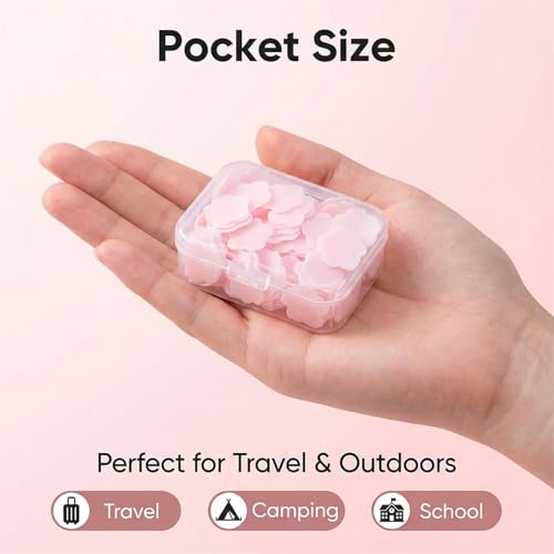 Portable Scented Hand Wash Sheets - Biodegradable Petal Soap for Travel & Outdoor Use