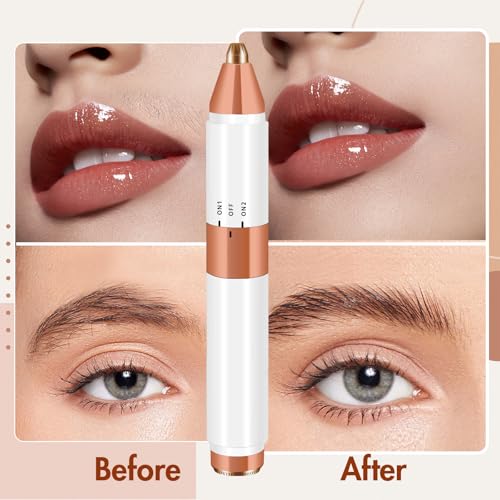 Acavado 2-in-1 Eyebrow & Facial Hair Remover for Women, Painless & Portable