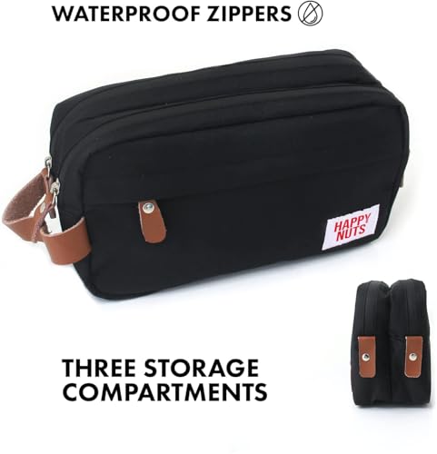 Happy Nuts Men's Toiletry Bag - Waterproof Canvas Organizer