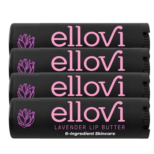 Ellovi Lavender Lip Butter - Organic 4-Pack Lip Balm