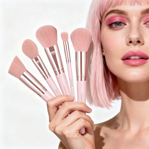 MAANGE 30-Piece Professional Makeup Brush Set with Case - Soft Synthetic Brushes for Flawless Application