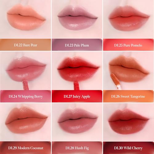 BLACK ROUGE Double Layer Velvet Lip Tint Pale Plum - Long Lasting, Hydrating Korean Sheer Glow Lipstick with Tangerine Scent