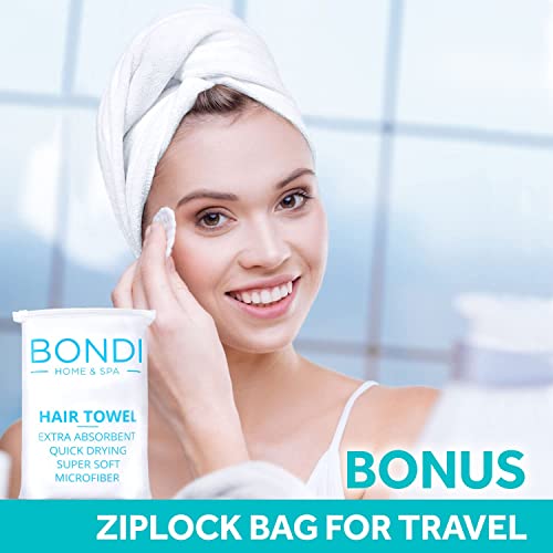 Bondi Microfiber Hair Towel - Dries Hair 50% Faster, Anti-Frizz, XL