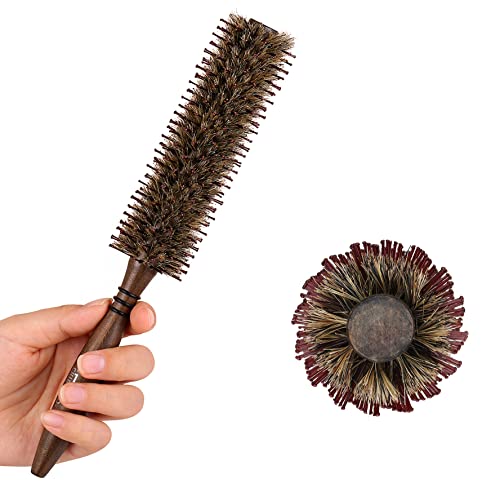 PERFEHAIR 1.8 Inch Round Boar & Nylon Bristle Brush for Fine Hair