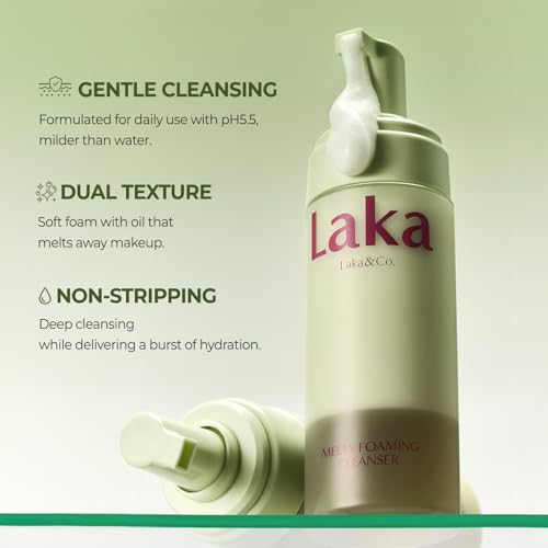 Laka Melty PDRN Oil Foam Cleanser - Gentle Deep Cleanser for All Skin Types, 145ml