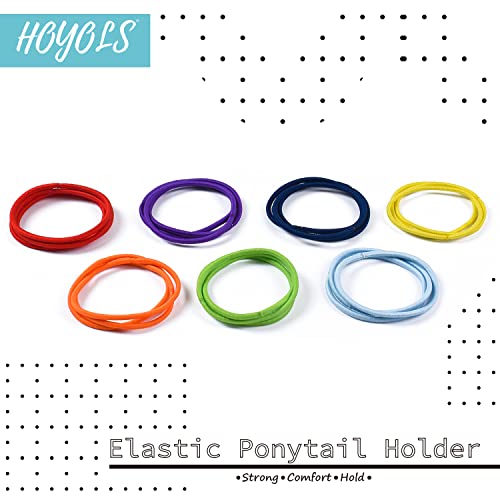 HOYOLS Chakra Hair Ties - 84 Pack No Metal Soft Elastic Bands