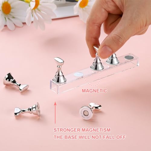 Etercycle Magnetic Nail Stand Set with 80 Reusable Putty for Art Practice