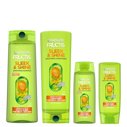 Garnier Fructis Sleek & Shine Shampoo and Conditioner Set - Travel & Home