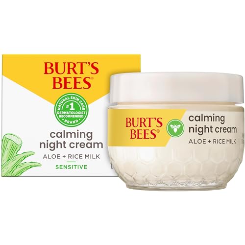 Burt's Bees Calming Night Cream 1.8 oz - Aloe & Rice Milk Moisturizer