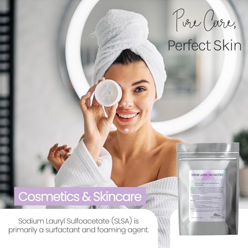 SLSA Sodium Lauryl Sulfoacetate 8oz Organic Gentle Foaming Surfactant for Bath Bombs & Personal Care
