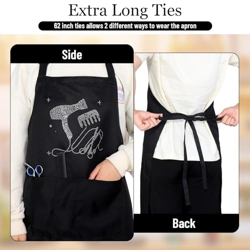Auidy 6TXD Waterproof Hair Stylist Apron - 2 Pockets, Adjustable