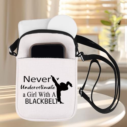 Black Belt Cosmetic Bag - Never Underestimate a Girl with A Black Belt